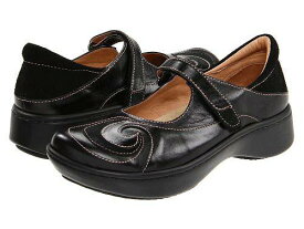 送料無料 ナオト Naot レディース 女性用 シューズ 靴 フラット Sea - Black Suede/Shiny Leather