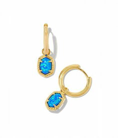 送料無料 ケンドラスコット Kendra Scott レディース 女性用 ジュエリー 宝飾品 イヤリング Daphne Framed Huggie Earrings - Gold Bright Blue Kyocera Opal