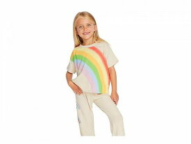送料無料 Chaser Kids 女の子用 ファッション 子供服 Tシャツ Rainbow Tee (Toddler/Little Kids) - Oatmeal