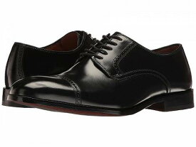 送料無料 ジョーンストンアンドマーフィー Johnston &amp; Murphy メンズ 男性用 シューズ 靴 オックスフォード 紳士靴 通勤靴 Bradford Dress Cap Toe Oxford - Black Brush-Off
