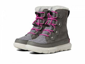 送料無料 ソレル SOREL Kids キッズ 子供用 キッズシューズ 子供靴 ブーツ スノーブーツ Explorer(TM) Lace WP (Toddler/Little Kid/Big Kid) - Quarry/Bright Lavender