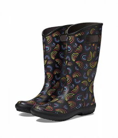 送料無料 ボグス Bogs レディース 女性用 シューズ 靴 ブーツ レインブーツ Rainboot - Wild Rainbow - Black Multi