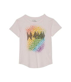 送料無料 Chaser Kids 女の子用 ファッション 子供服 Tシャツ Def Leppard - Rainbow Leopard Tee (Toddler/Little Kids) - Pinky