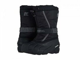 送料無料 ソレル SOREL Kids 男の子用 キッズシューズ 子供靴 ブーツ スノーブーツ Flurry (Toddler/Little Kid/Big Kid) - Black/City Grey 1