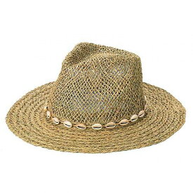 送料無料 サンディエゴハットカンパニー San Diego Hat Company レディース 女性用 ファッション雑貨 小物 帽子 Seagrass Fedora w/ Gold Plated Shell Trim - Natural
