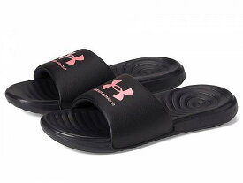 送料無料 アンダーアーマー Under Armour レディース 女性用 シューズ 靴 サンダル Ansa Fix Slides - Black/Black/Pink Elixir