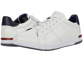 送料無料 フローシャイム Florsheim メンズ 男性用 シューズ 靴 スニーカー 運動靴 Crossover Lace to Toe Casual Sneaker - White Milled Smooth
