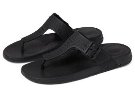 送料無料 フィットフロップ FitFlop レディース 女性用 シューズ 靴 サンダル Iqushion Adjustable Buckle Flip-Flops - All Black