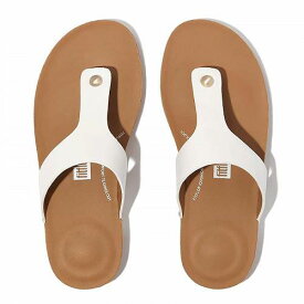 送料無料 フィットフロップ FitFlop レディース 女性用 シューズ 靴 サンダル Iqushion Leather Toe-Post Sandals - Urban White