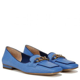 送料無料 フランコサルト Franco Sarto レディース 女性用 シューズ 靴 フラット Tiari Slip-On Square Toe Loafers - Blue Woven Fabric