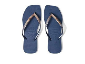 送料無料 ハワイアナス Havaianas レディース 女性用 シューズ 靴 サンダル Slim Square Glitter Flip Flop Sandal - Indigo Blue