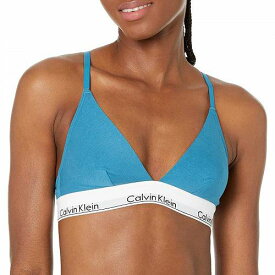 送料無料 カルバンクライン Calvin Klein レディース 女性用 ファッション 下着 ブラジャー Calvin Klein Modern Cotton Triangle Bra - Tapestry Teal