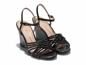 送料無料 コールハーン Cole Haan レディース 女性用 シューズ 靴 ヒール Jitney Knot Wedge - Black Leather