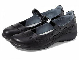 送料無料 ナオト Naot レディース 女性用 シューズ 靴 フラット Kirei - Black Leather Combo Wide Width