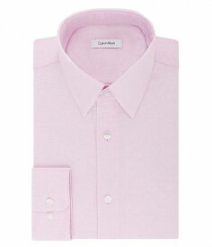 送料無料 カルバンクライン Calvin Klein メンズ 男性用 ファッション ボタンシャツ Dress Shirt Regular Fit Non Iron Stretch Solid - Pink