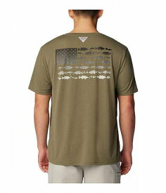 送料無料 コロンビア Columbia メンズ 男性用 ファッション Tシャツ PFG(TM) Fish Flag Tech Tee Short Sleeve - Cypress/Graphite Gradient