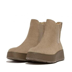 送料無料 フィットフロップ FitFlop レディース 女性用 シューズ 靴 ブーツ チェルシーブーツ アンクル F-Mode Suede Flatform Chelsea Boots 2-Tone Elastic - Minky Grey