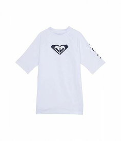 送料無料 ロキシー Roxy Kids 女の子用 スポーツ・アウトドア用品 キッズ 子供用水着 ラッシュガード スイムシャツ Whole Hearted Short Sleeve Rashguard (Big Kids) - Bright White