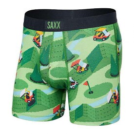 送料無料 サックスアンダーウエアー SAXX UNDERWEAR メンズ 男性用 ファッション 下着 Vibe Super Soft Boxer Brief - Excite Carts/Green