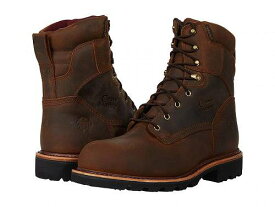 送料無料 チペワ Chippewa メンズ 男性用 シューズ 靴 ブーツ ワークブーツ Super DNA-8&quot; Waterproof Insulated Steel Toe Work Boot - Tan Crazy Horse