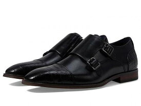送料無料 ステーシーアダムス Stacy Adams メンズ 男性用 シューズ 靴 オックスフォード 紳士靴 通勤靴 Pierson Cap Toe Double Monk - Black