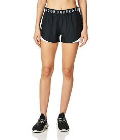 送料無料 アンダーアーマー Under Armour レディース 女性用 ファッション ショートパンツ 短パン Play Up Shorts 3.0 - Black/White/White