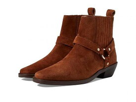 送料無料 Madewell レディース 女性用 シューズ 靴 ブーツ アンクル ショートブーツ The Santiago Western Ankle Boot in Suede - Dried Maple