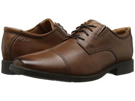 送料無料 クラークス Clarks メンズ 男性用 シューズ 靴 オックスフォード 紳士靴 通勤靴 Tilden Cap - Dark Tan Leather