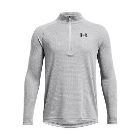 送料無料 アンダーアーマー Under Armour Kids 男の子用 ファッション 子供服 アクティブウエアシャツ Tech Textured 1/2 Zip (Big Kids) - Mod Gray/Black