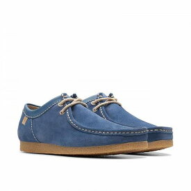 送料無料 クラークス Clarks メンズ 男性用 シューズ 靴 スニーカー 運動靴 Shacre II Run - Blue Suede