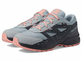 送料無料 サロモン Salomon Kids キッズ 子供用 キッズシューズ 子供靴 ハイキングブーツ Outway CS WP (Little Kid/Big Kid) - Quarry/Ebony/Peach Amber