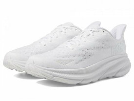 送料無料 ホカ Hoka レディース 女性用 シューズ 靴 スニーカー 運動靴 Clifton 9 - White/White