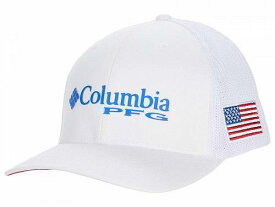 送料無料 コロンビア Columbia ファッション雑貨 小物 帽子 タッカーハット PFG Mesh(TM) Ballcap - White/Vivid Blue/USA Flag