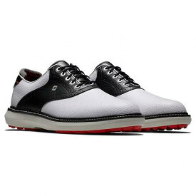 送料無料 フットジョイ FootJoy メンズ 男性用 シューズ 靴 スニーカー 運動靴 Traditions Spikeless Golf Shoes - White/Black