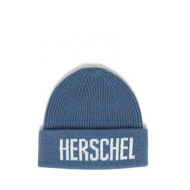 送料無料 ハーシェルサプライ Herschel Supply Co. ファッション雑貨 小物 帽子 ビーニー ニット帽 Polson Knit Logo - Steel Blue