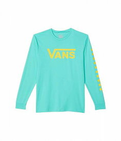 送料無料 バンズ Vans Kids 男の子用 ファッション 子供服 Tシャツ Vans Classic Checker Sun Shirt Long Sleeve (Big Kids) - Waterfall/Passion Fruit