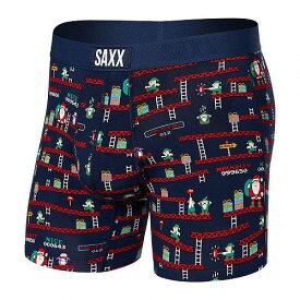 送料無料 サックスアンダーウエアー SAXX UNDERWEAR メンズ 男性用 ファッション 下着 Vibe Super Soft Boxer Brief - Santa&#039;s Workshop/Navy