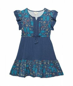 送料無料 ピーク PEEK 女の子用 ファッション 子供服 ドレス Gauze Dress with Lace Trim (Toddler/Little Kids/Big Kids) - Print