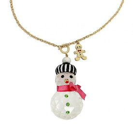 送料無料 ベッツィージョンソン Betsey Johnson レディース 女性用 ジュエリー 宝飾品 ネックレス Snowman Ornament Necklace - Crystal/Gold