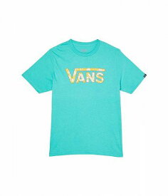 送料無料 バンズ Vans Kids 男の子用 ファッション 子供服 Tシャツ Classic Logo Short Sleeve Tee (Big Kids) - Waterfall/Passion Fruit