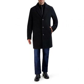 送料無料 コールハーン Cole Haan メンズ 男性用 ファッション アウター ジャケット コート ウール・ピーコート Wool Plush Car Coat - Black