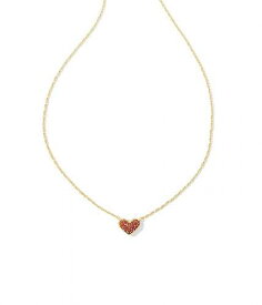送料無料 ケンドラスコット Kendra Scott レディース 女性用 ジュエリー 宝飾品 ネックレス Ari Pave Crystal Heart Necklace - Gold Red Crystal