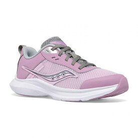 送料無料 サッカニー Saucony Kids キッズ 子供用 キッズシューズ 子供靴 スニーカー 運動靴 Saucony Kids Axon 3 Sneakers (Little Kid/Big Kid) - Orchid/Grey