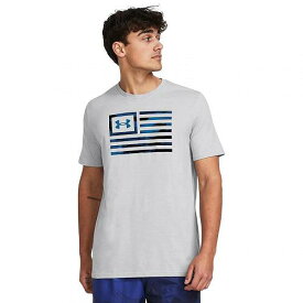 送料無料 アンダーアーマー Under Armour メンズ 男性用 ファッション Tシャツ Freedom Flag Printed T-Shirt - Mod Gray/Photon Blue