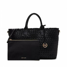 送料無料 アン クライン Anne Klein レディース 女性用 バッグ 鞄 トートバッグ バックパック リュック Large Woven Tote with Pouch - Black