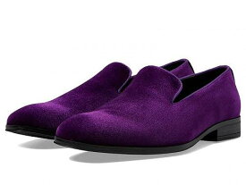 送料無料 ステーシーアダムス Stacy Adams メンズ 男性用 シューズ 靴 オックスフォード 紳士靴 通勤靴 Savian Velour Slip-On - Purple