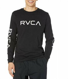 送料無料 ルーカ RVCA メンズ 男性用 ファッション Tシャツ Big RVCA Long Sleeve Tee - Black/White