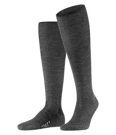 送料無料 ファルケ Falke メンズ 男性用 ファッション ソックス 靴下 スリッパ Airport Knee High Socks - Grey (Dark Grey 3070)