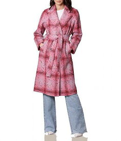送料無料 Avec Les Filles レディース 女性用 ファッション アウター ジャケット コート ウール・ピーコート Donegal Tweed Wrap Coat - Pink Multi