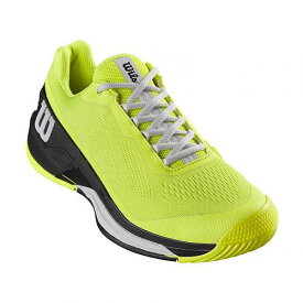送料無料 ウィルソン Wilson メンズ 男性用 シューズ 靴 スニーカー 運動靴 Rush Pro 4.0 Tennis Shoes - Safety Yellow/Black/White